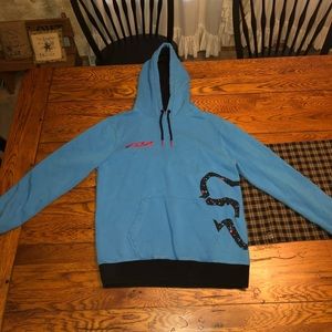 Blue fox hoodie.